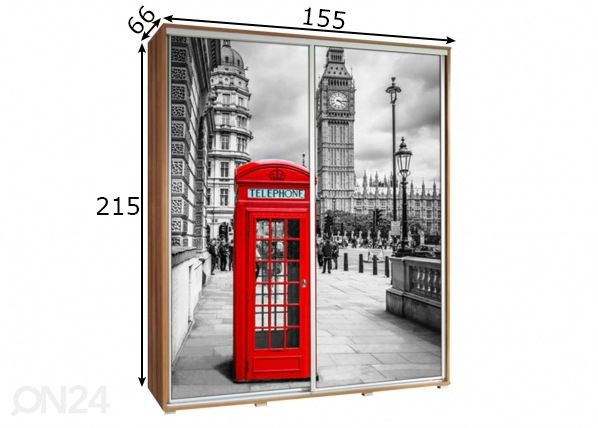 Шкаф-купе Penelopa 155 cm с графикой размеры