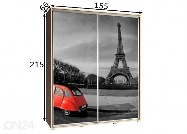 Шкаф-купе Penelopa 155 cm с графикой размеры