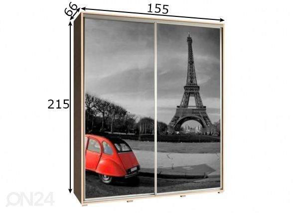Шкаф-купе Penelopa 155 cm с графикой размеры