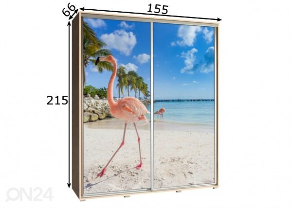 Шкаф-купе Penelopa 155 cm с графикой размеры