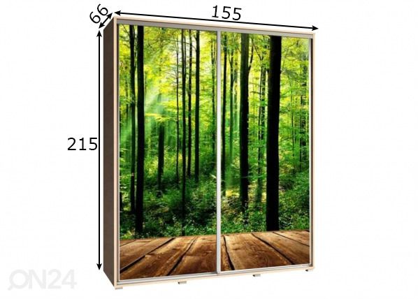 Шкаф-купе Penelopa 155 cm с графикой размеры