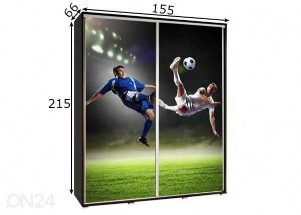 Шкаф-купе Penelopa 155 cm с графикой размеры