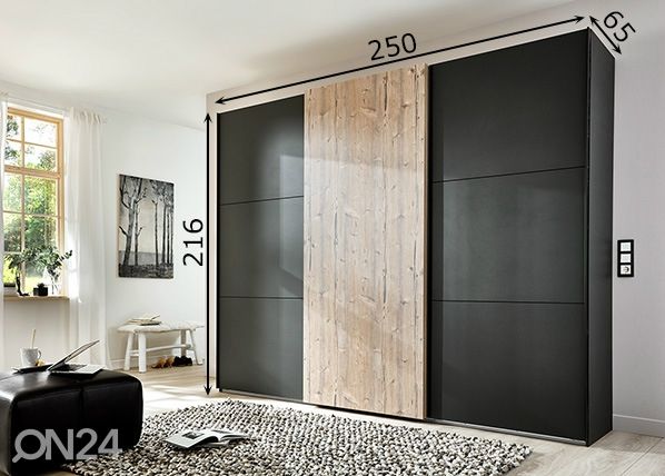 Шкаф-купе Portfield h216x250 cm размеры
