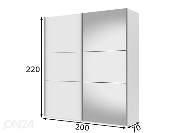 Шкаф-купе Save h220 cm размеры