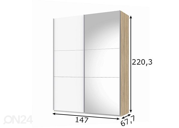 Шкаф-купе Save h220 cm размеры