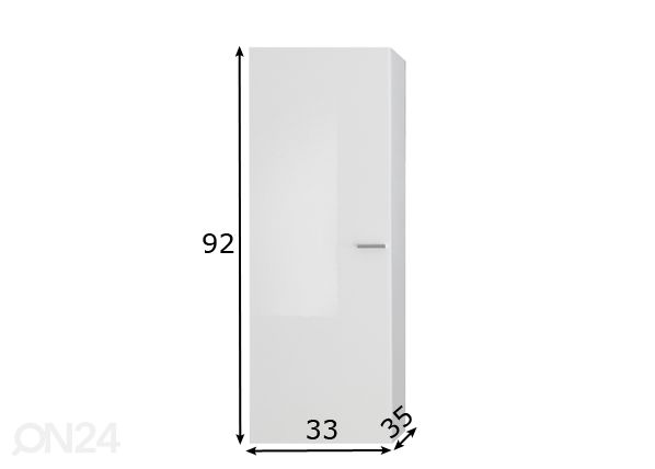 Шкаф настенный Infinity h92 cm размеры