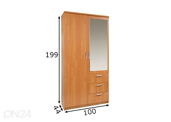 Шкаф платяной 100x44 cm размеры