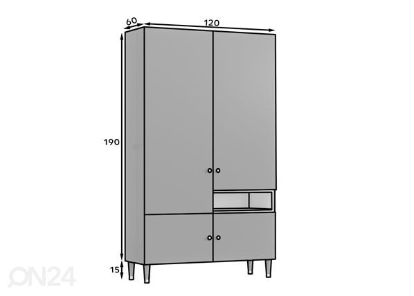 Шкаф платяной 120 cm размеры