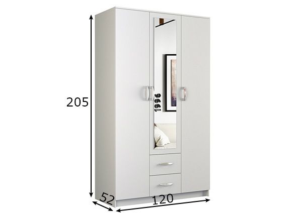 Шкаф платяной 120cm размеры