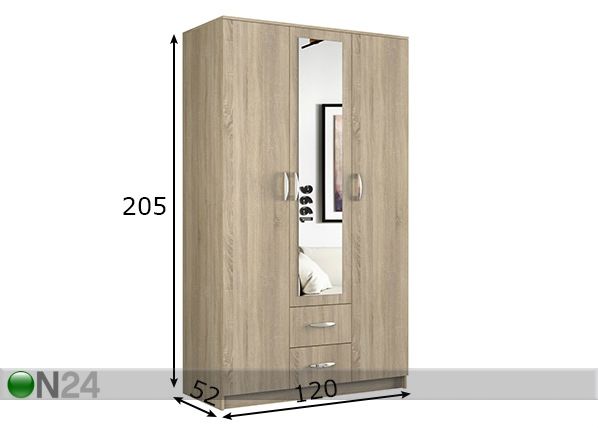 Шкаф платяной 120cm размеры