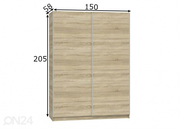 Шкаф платяной 150 cm размеры