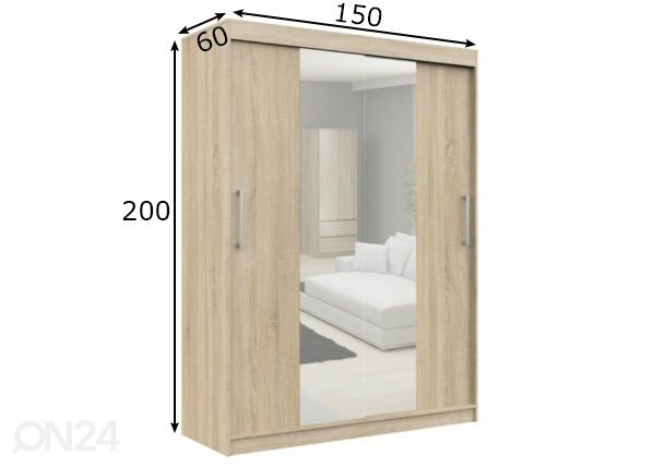 Шкаф платяной 150 cm размеры