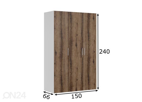 Шкаф платяной 150 cm размеры