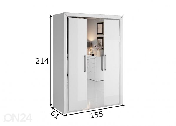 Шкаф платяной 155 cm размеры