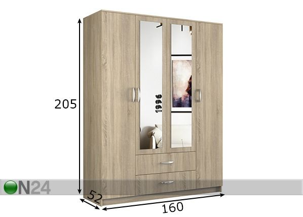 Шкаф платяной 160cm размеры