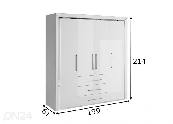 Шкаф платяной 199 cm размеры