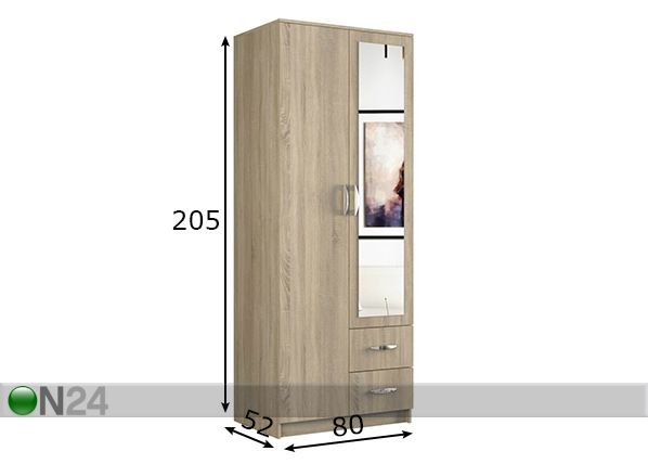 Шкаф платяной 80cm размеры