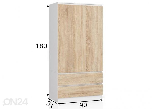 Шкаф платяной 90 cm размеры