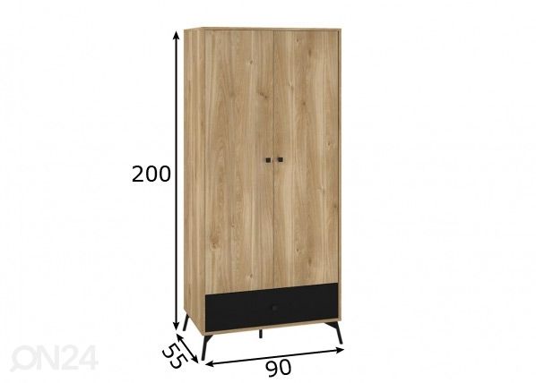 Шкаф платяной Agadir 90 cm размеры