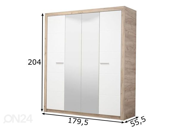 Шкаф платяной Astor размеры