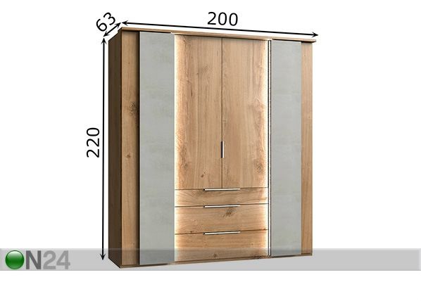 Шкаф платяной Chicago 200 cm размеры