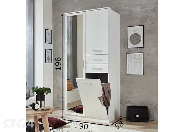 Шкаф платяной Frankfurt 90 cm размеры