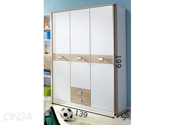 Шкаф платяной Jalta 139 cm размеры