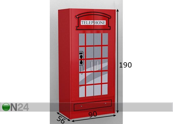 Шкаф платяной London Bus размеры