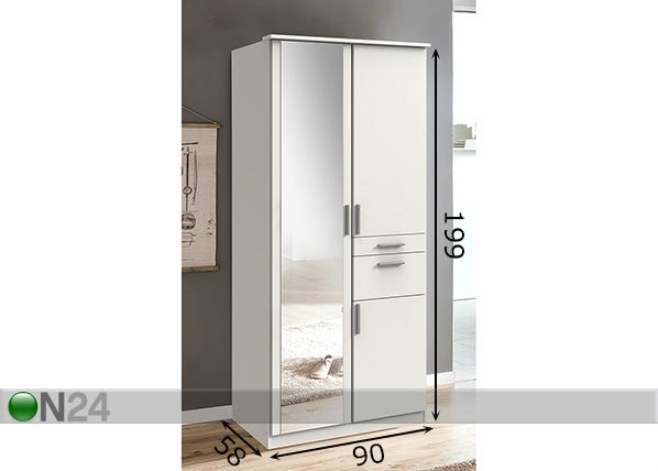 Шкаф платяной Mainz 90 cm размеры