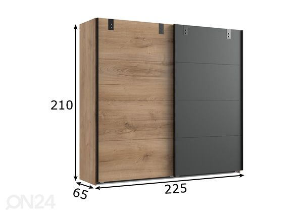 Шкаф платяной Malmö 225 cm размеры