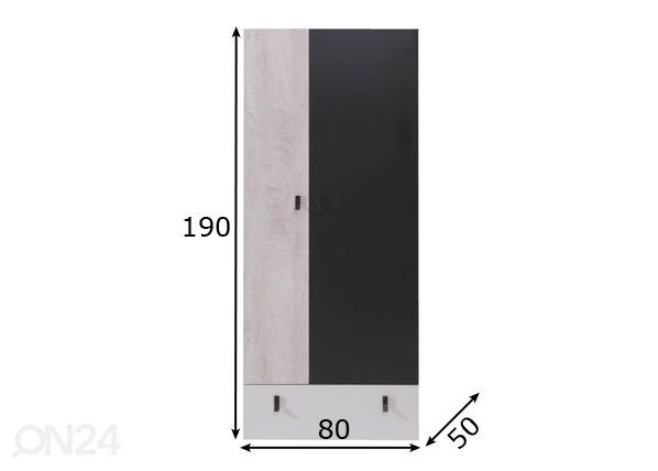 Шкаф платяной PL3 размеры