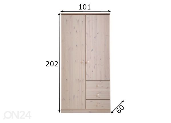 Шкаф платяной Ribe 106 размеры