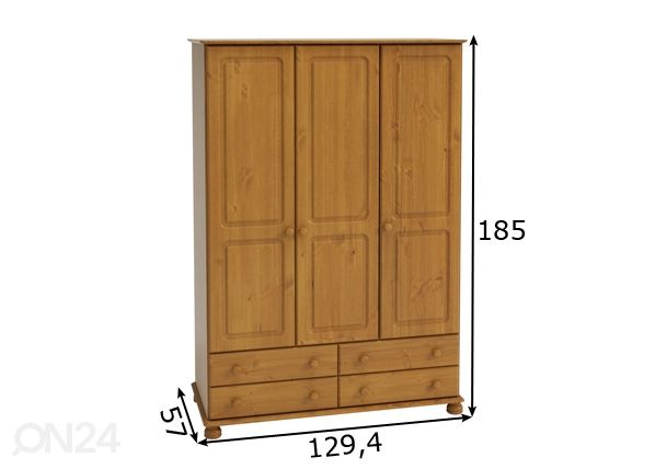 Шкаф платяной Richmond 302 размеры