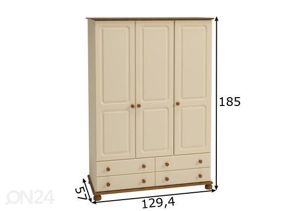 Шкаф платяной Richmond 302 размеры