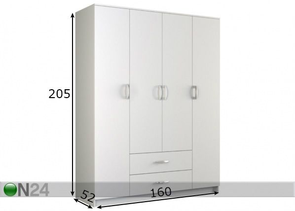 Шкаф платяной Romana 160 cm размеры
