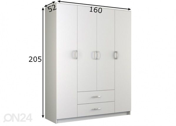 Шкаф платяной Romana 160 cm размеры