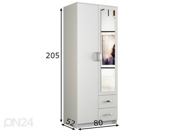 Шкаф платяной Romana 80 cm размеры