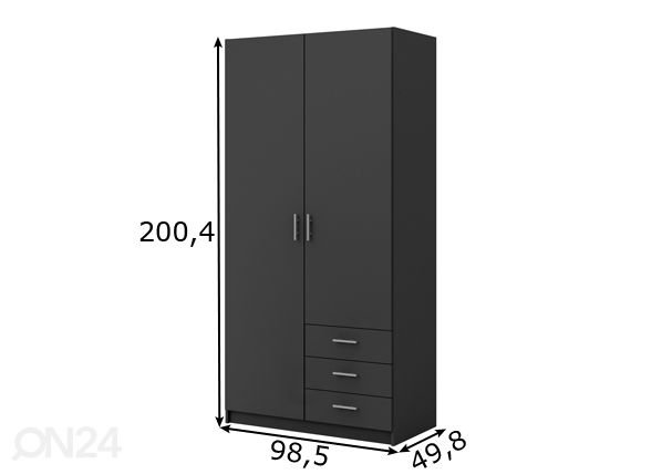 Шкаф платяной Sprint размеры