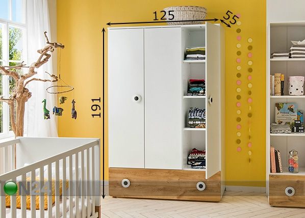 Шкаф платяной Töre 125 cm размеры