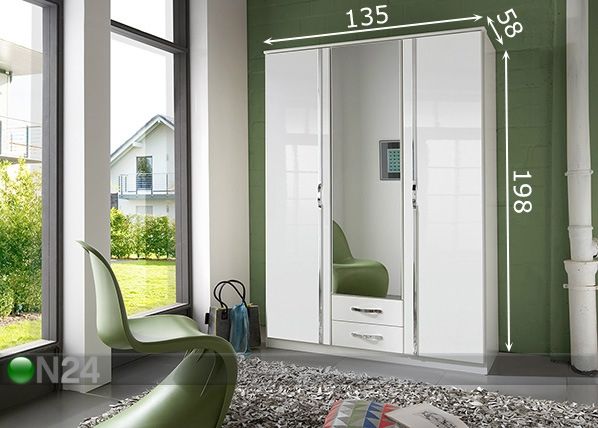 Шкаф платяной Trio 135 cm размеры