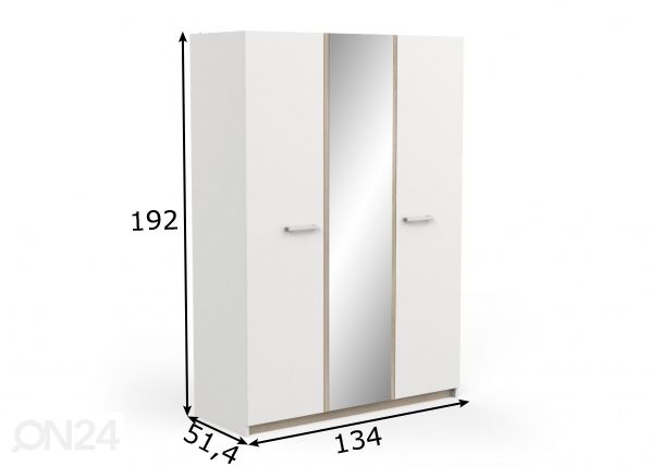 Шкаф платяной Watson 134 cm размеры