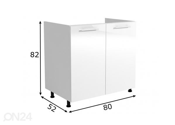 Шкаф под раковину 80 cm размеры