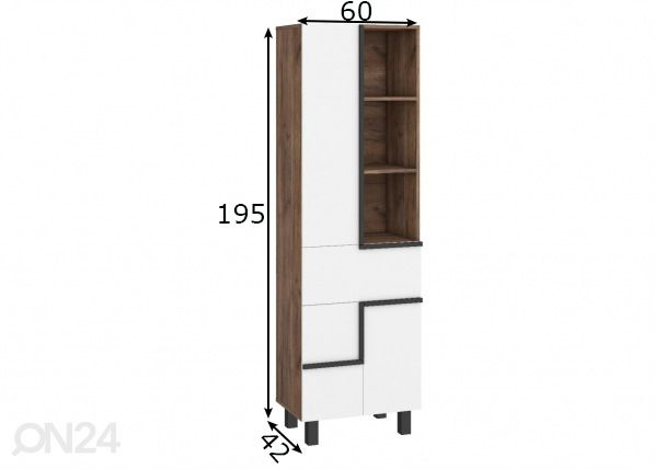 Шкаф-полка Youghal 60 cm размеры