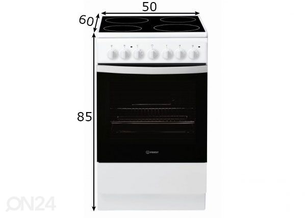 Электрическая плита Indesit IS5V4PHW/E размеры