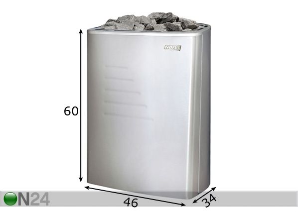 Электрокаменка Narvi Nova Electron 600 6 кВт размеры