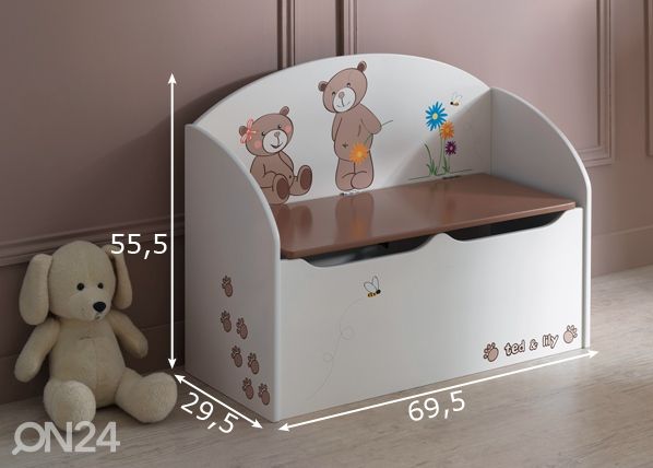 Ящик для игрушек Ted&Lily размеры