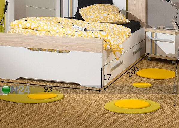 Ящик кроватный для кровати Titoan 90x200 см размеры