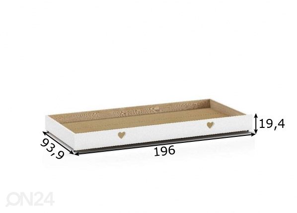 Ящик кроватный Amori размеры