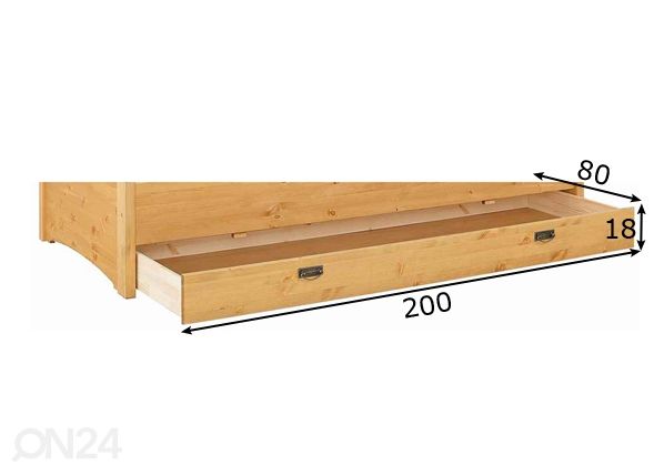 Ящик кроватный Konrad размеры
