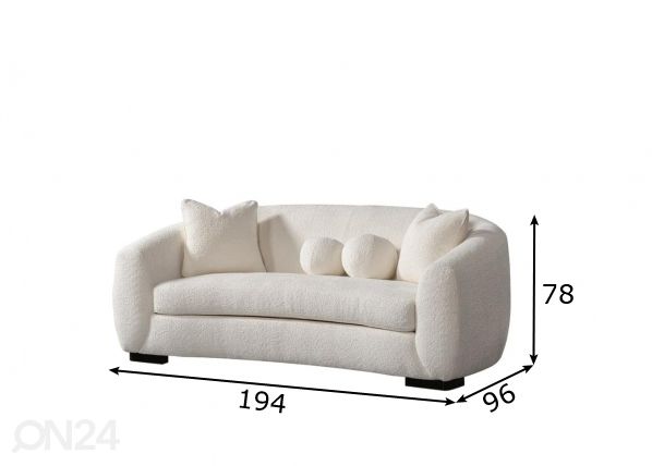 2-местный диван размеры